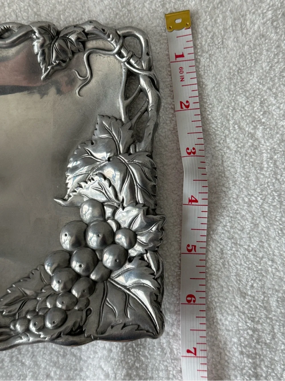 Arthur Court Silver Grape Motif Serving Tray